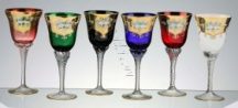   Кристални декоративни чаши за вино 6 бр.