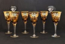   Декоративни кристални чаши за вино 6 бр.