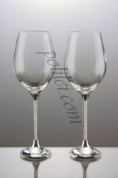 Декоративни кристални чаши за  вино